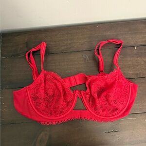 Victoria’s Secret Very Sexy Red Lace Balconet Bra – Size 34C